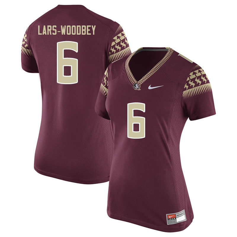 Women #6 Jaiden Lars-Woodbey Florida State Seminoles College Football Jerseys Sale-Garent